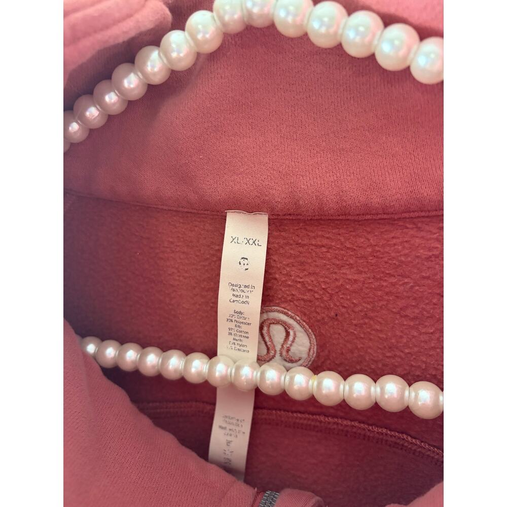 Lululemon Scuba Size XL/XXL Brier Rose Oversized Funnel High Neck Half Zip Comfy - Picture 4 of 10